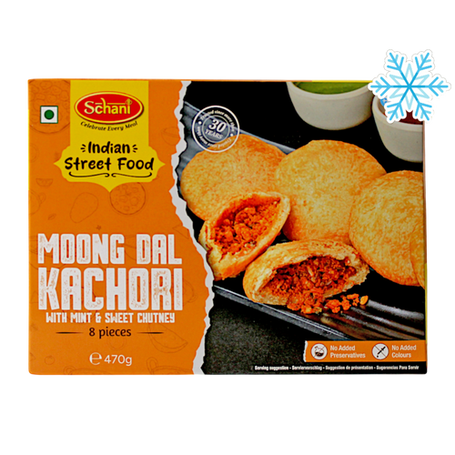Schani - 470g (Frozen) Moong Dal Kachori (with Mint & Sweet Chutney) 8 pieces